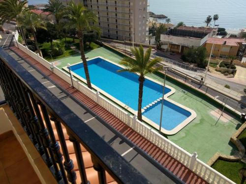 The pool as seen from the balcony